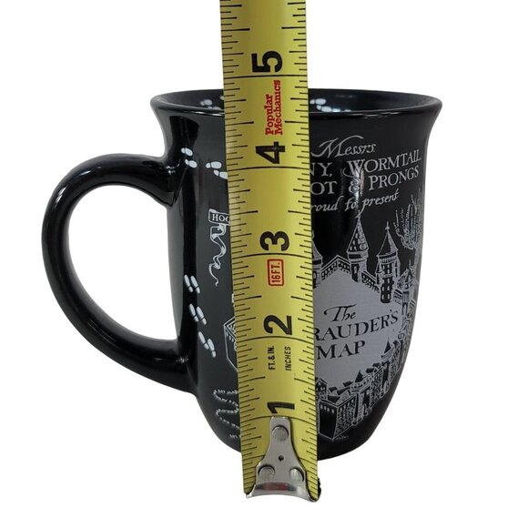 Harry Potter Hogwarts Marauder's Map Mug Black 16oz Footprints Proud To Present - Picture 10 of 11